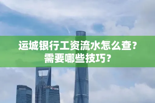 运城银行工资流水怎么查?需要哪些技巧?