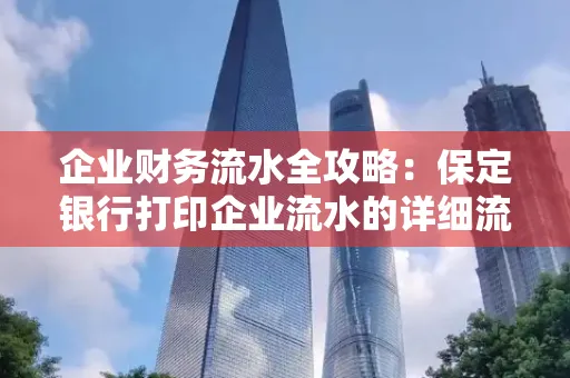 企业财务流水全攻略:保定银行打印企业流水的详细流程与材料清单