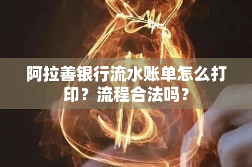 阿拉善银行流水账单怎么打印?流程合法吗?