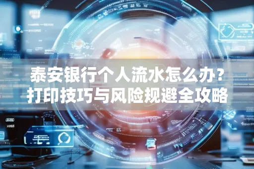 泰安银行个人流水怎么办?打印技巧与风险规避全攻略