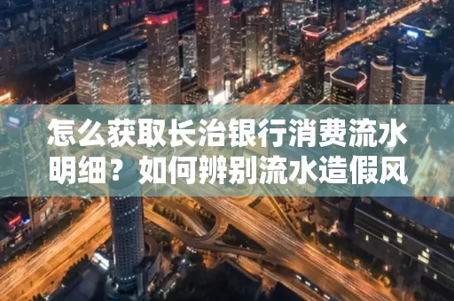 怎么获取长治银行消费流水明细?如何辨别流水造假风险?