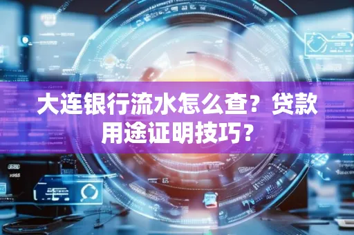 大连银行流水怎么查?贷款用途证明技巧?