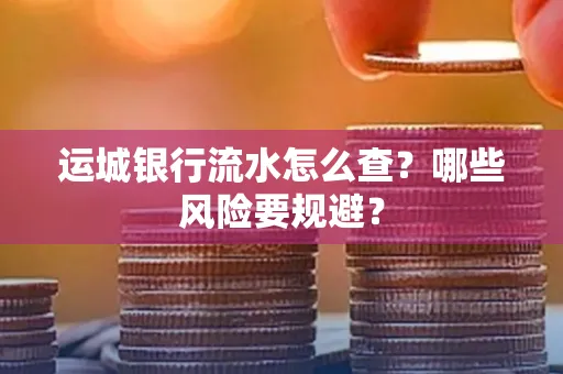运城银行流水怎么查?哪些风险要规避?
