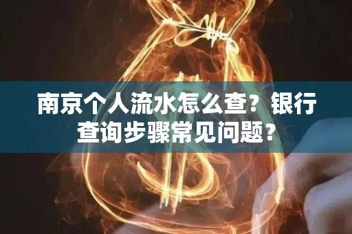 南京个人流水怎么查？银行查询步骤常见问题？