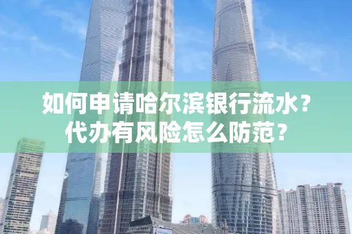 如何申请哈尔滨银行流水？代办有风险怎么防范？