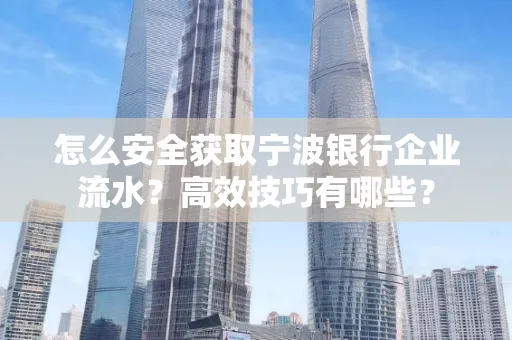 怎么安全获取宁波银行企业流水?高效技巧有哪些?